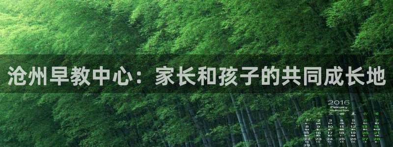 天狮娱乐代理怎么做：沧州早教中心：家长和孩子的共同成长地