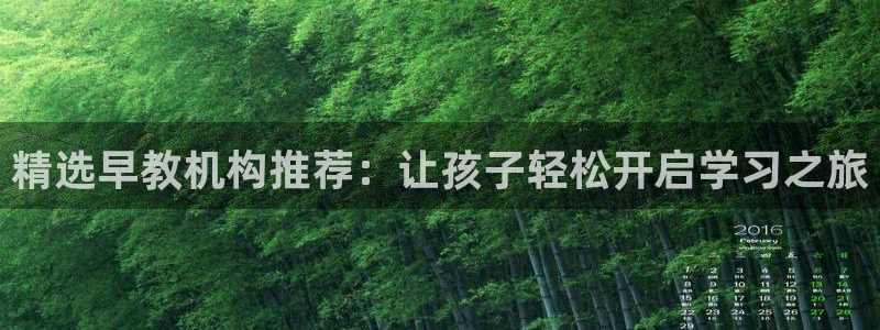 天狮娱乐平台怎么样：精选早教机构推荐：让孩子轻松开启学习之旅