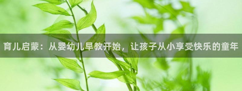 天狮娱乐app：育儿启蒙：从婴幼儿早教开始，让孩子从小享受快乐的童年