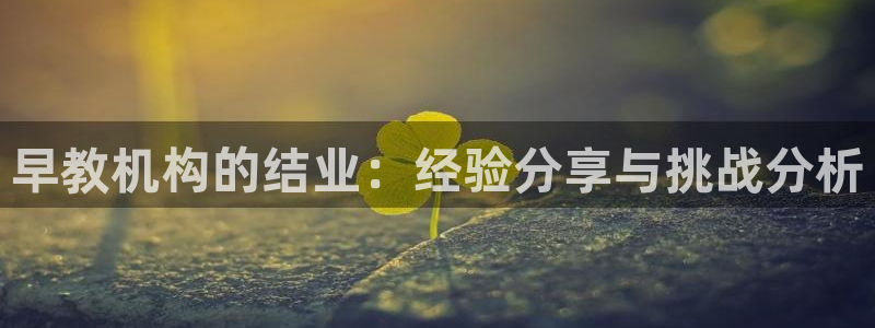 天狮娱乐走势图：早教机构的结业：经验分享与挑战分析