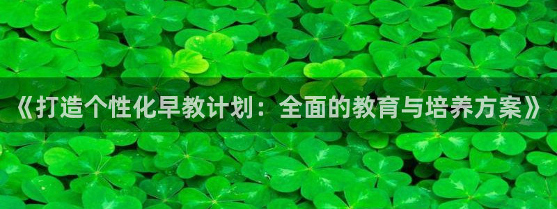 天狮娱乐 31661股z东：《打造个性化早教计划：全面的教育与培养方案》